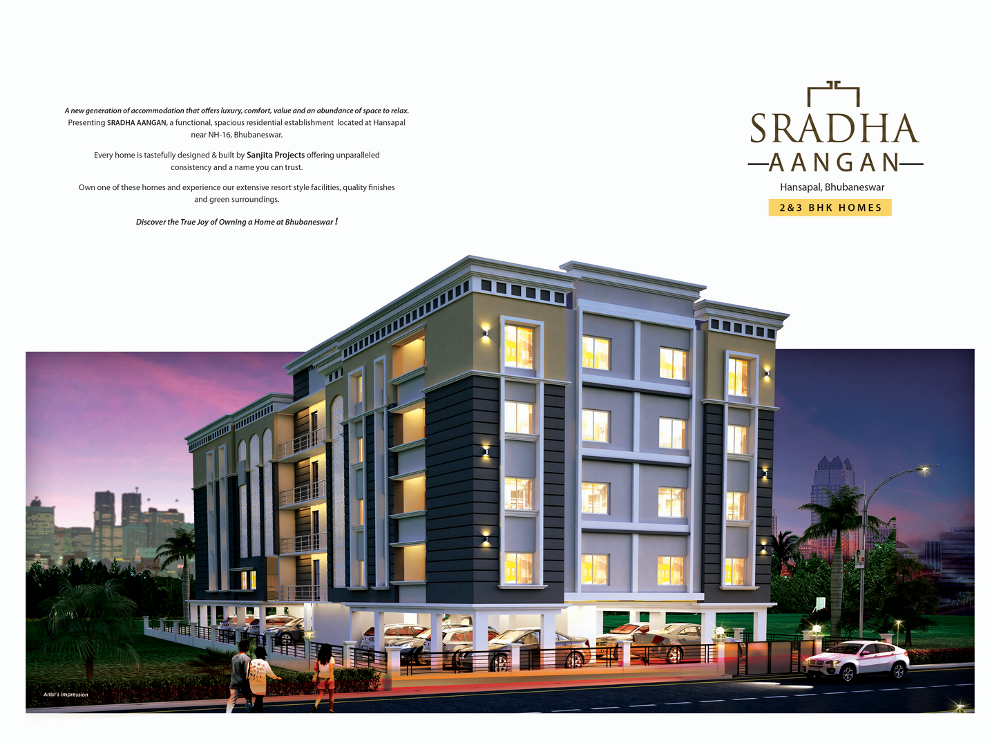 2–3 BHK Affordable Apartments | ~100–160 sq.m